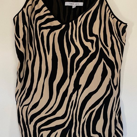 Naked Zebra Tops - Naked Zebra Silky Cami Top